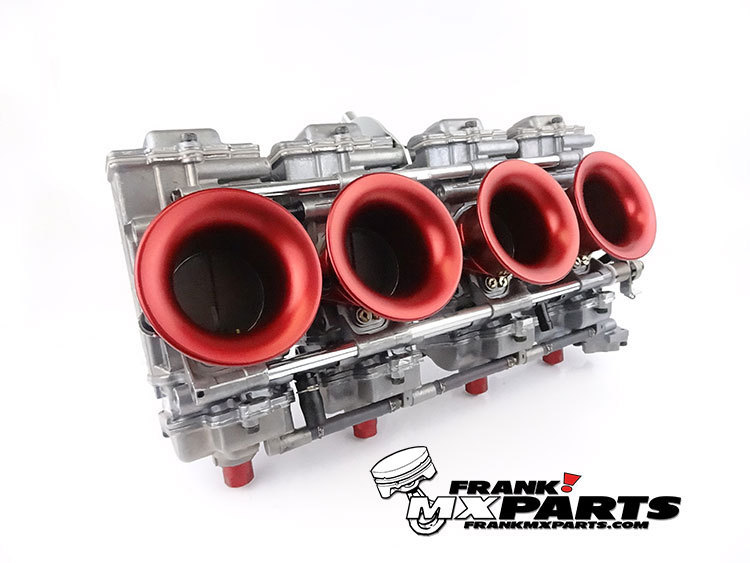 4x Ansaug Trichter rot / Keihin FCR Flachschieber racing Vergaser – Bild 4