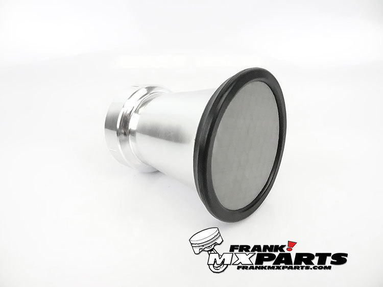 Aluminium Ansaugtrichter mit Sieb / Keihin CR special 26-33 Rundschieber Vergaser – Bild 2