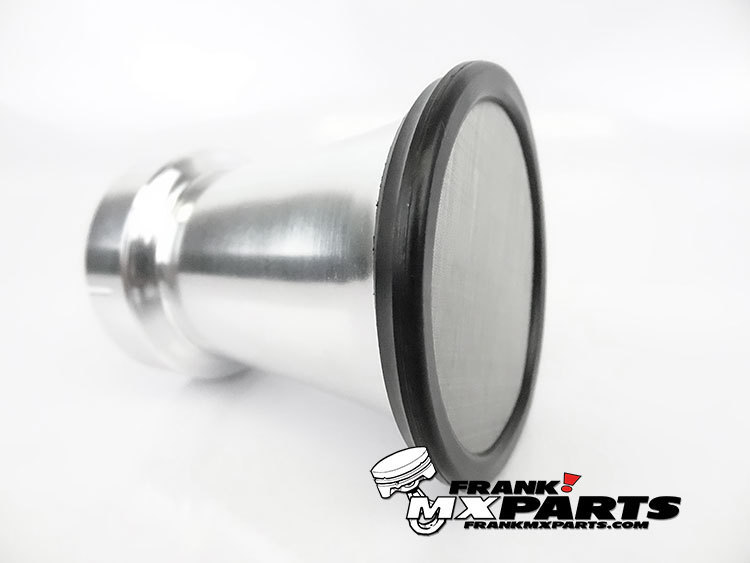 Aluminium Ansaugtrichter mit Sieb / Keihin CR special 26-33 Rundschieber Vergaser – Bild 4