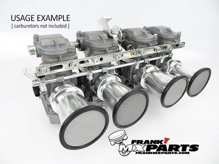 Aluminium Ansaugtrichter mit Sieb / Keihin CR special 26-33 Rundschieber Vergaser – Bild 8