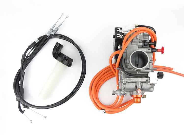 Keihin FCR MX 41 Flachschieber Vergaser mit Choke, Heißstart, Powerblade, Züge, etc.