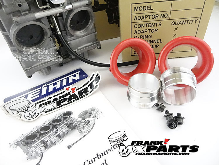 Dual horizontal Keihin FCR39 Flaschschieber racing Vergaser Kit – Bild 4